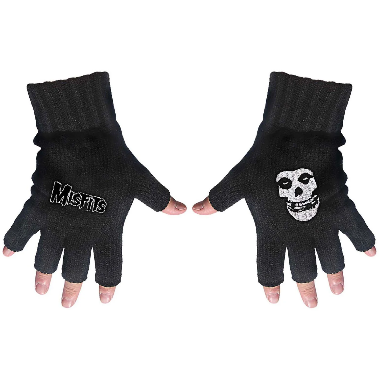Misfits - Unisex Logo & Fiend Fingerless Gloves - Image 2