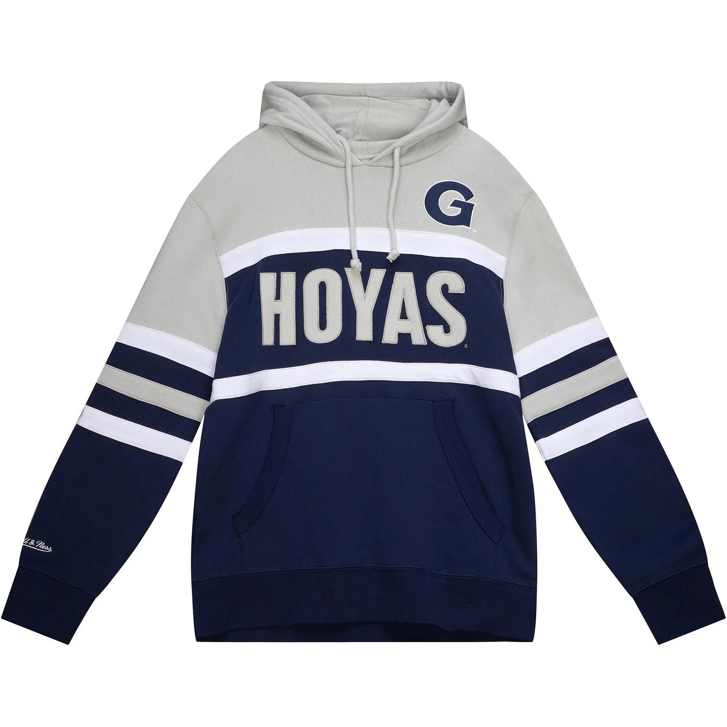 Mitchell And Ness - Mens Georgetown University Ncaa Head Coach Hoodie