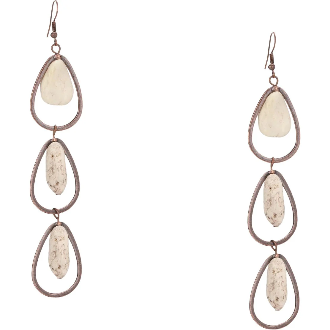 Montana West - Womens 3 Tiers Artificial Stone Dangling Earring - Image 2