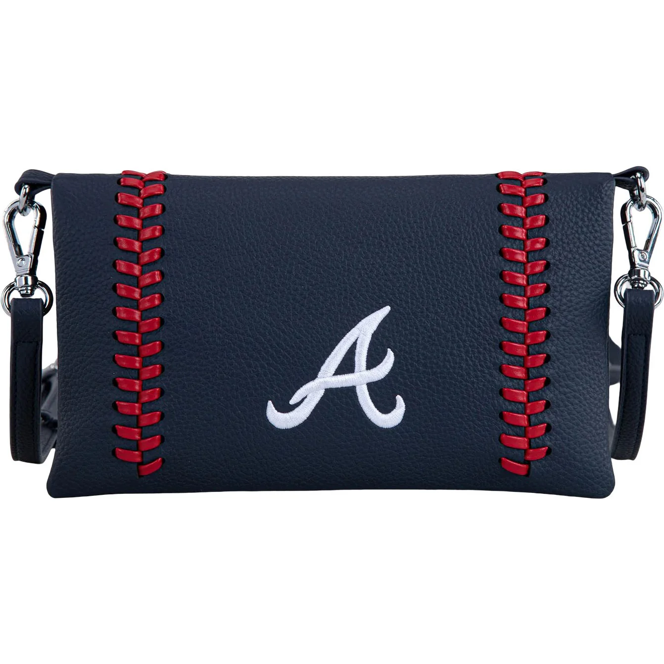 Montana West - Womens Atlanta Braves Team Bi-Fold Clutch/Crossbody Bag - Image 2