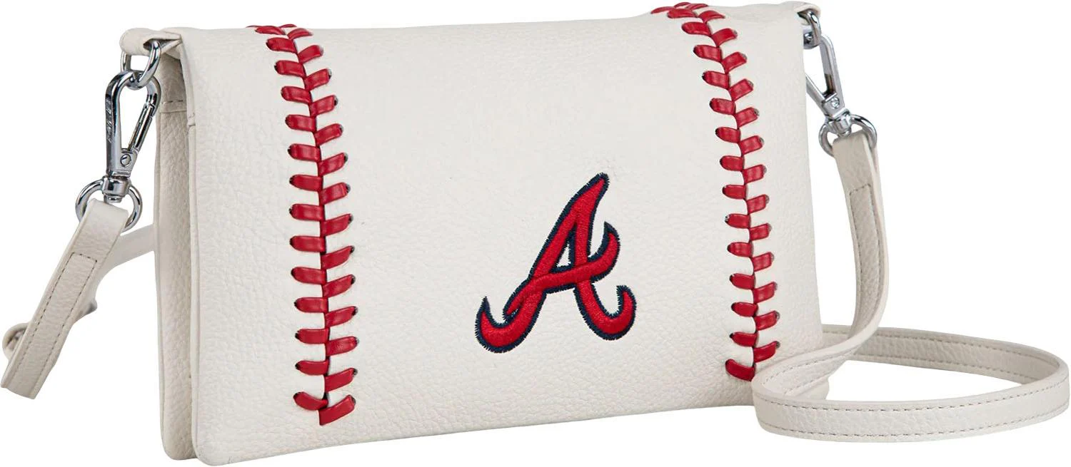 Montana West - Womens Atlanta Braves Team Bi-Fold Clutch/Crossbody Bag - Image 4