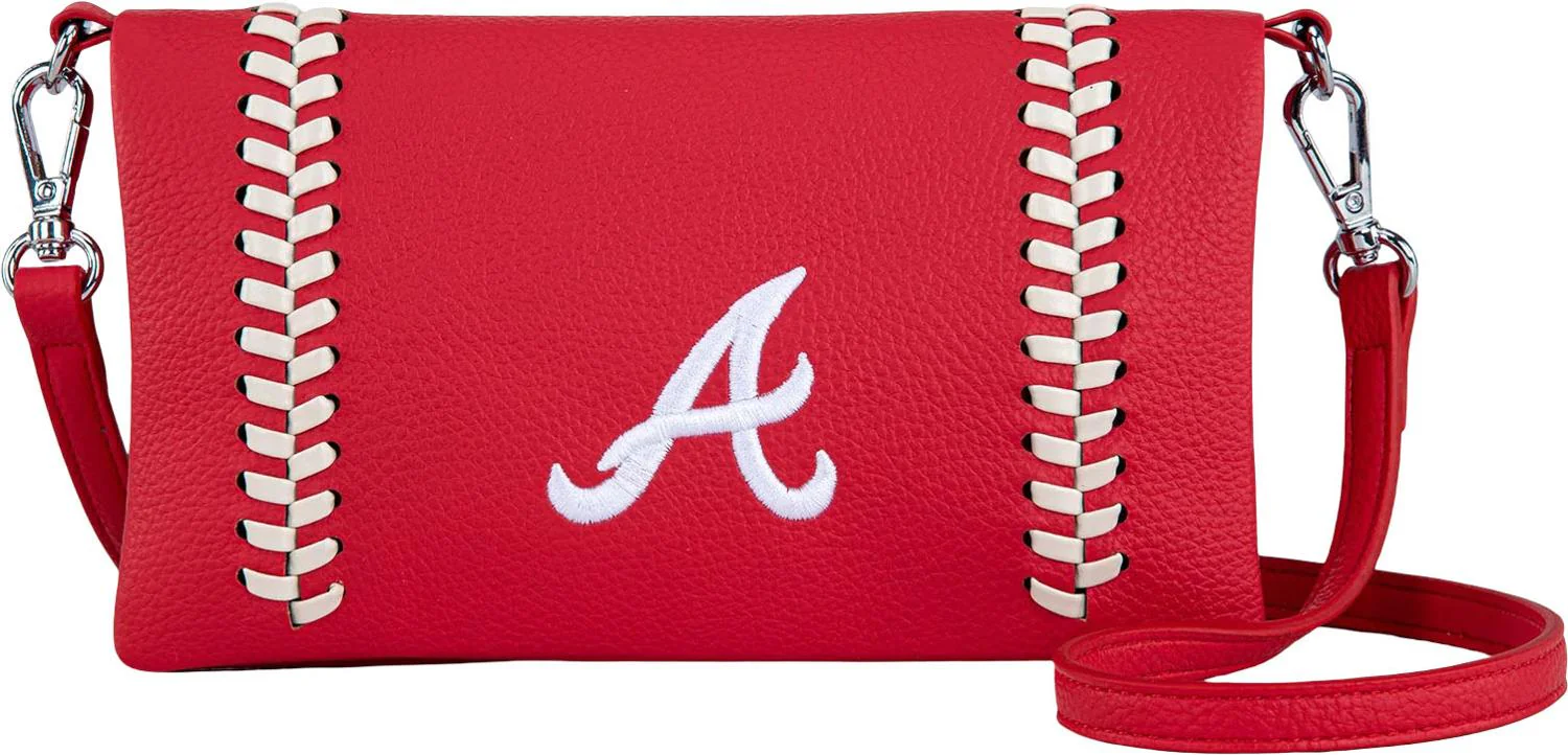 Montana West - Womens Atlanta Braves Team Bi-Fold Clutch/Crossbody Bag - Image 6