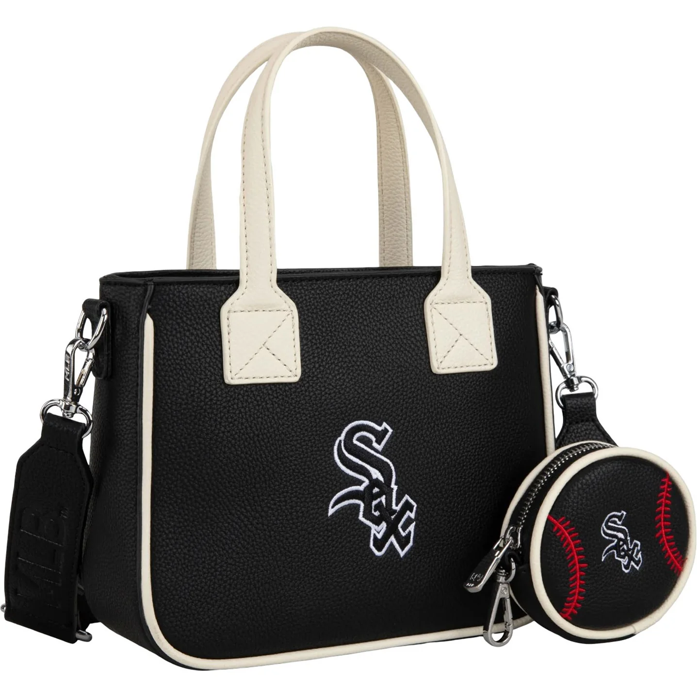 Montana West - Womens Chicago White Sox Team Tote/Crossbody Bag With Baseball Coin Pouch - Image 2