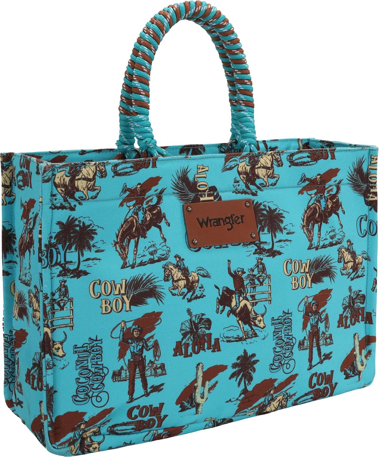 Montana West - Womens Cowboy Dual Sided Print Canvas Wide Tote Bag - Image 9