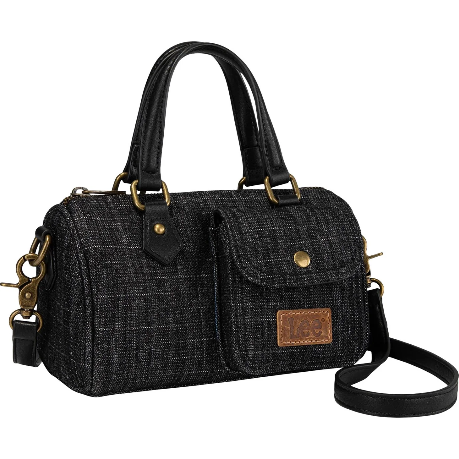 Montana West - Womens Denim Canvas Barrel Satchel Top Handle Crossbody Bag