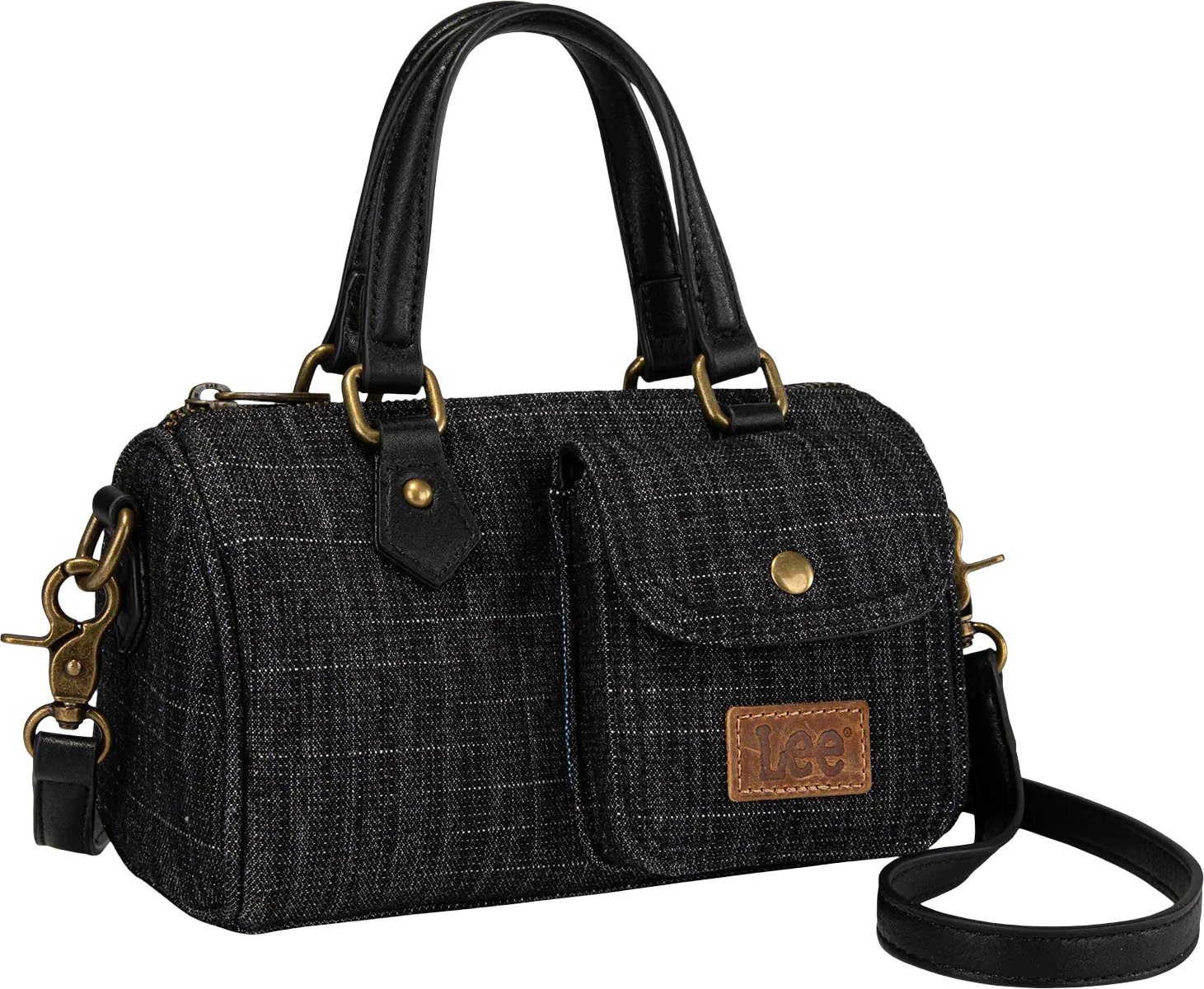 Montana West - Womens Denim Canvas Barrel Satchel Top Handle Crossbody Bag - Image 5