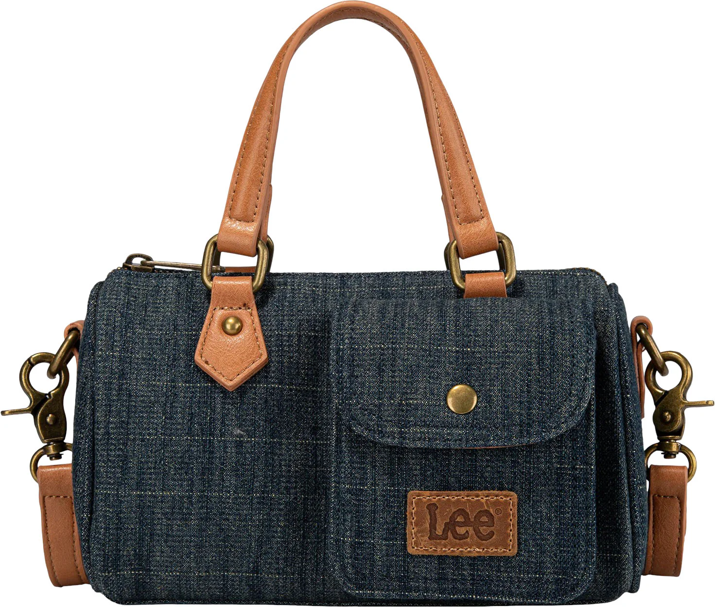 Montana West - Womens Denim Canvas Barrel Satchel Top Handle Crossbody Bag - Image 7