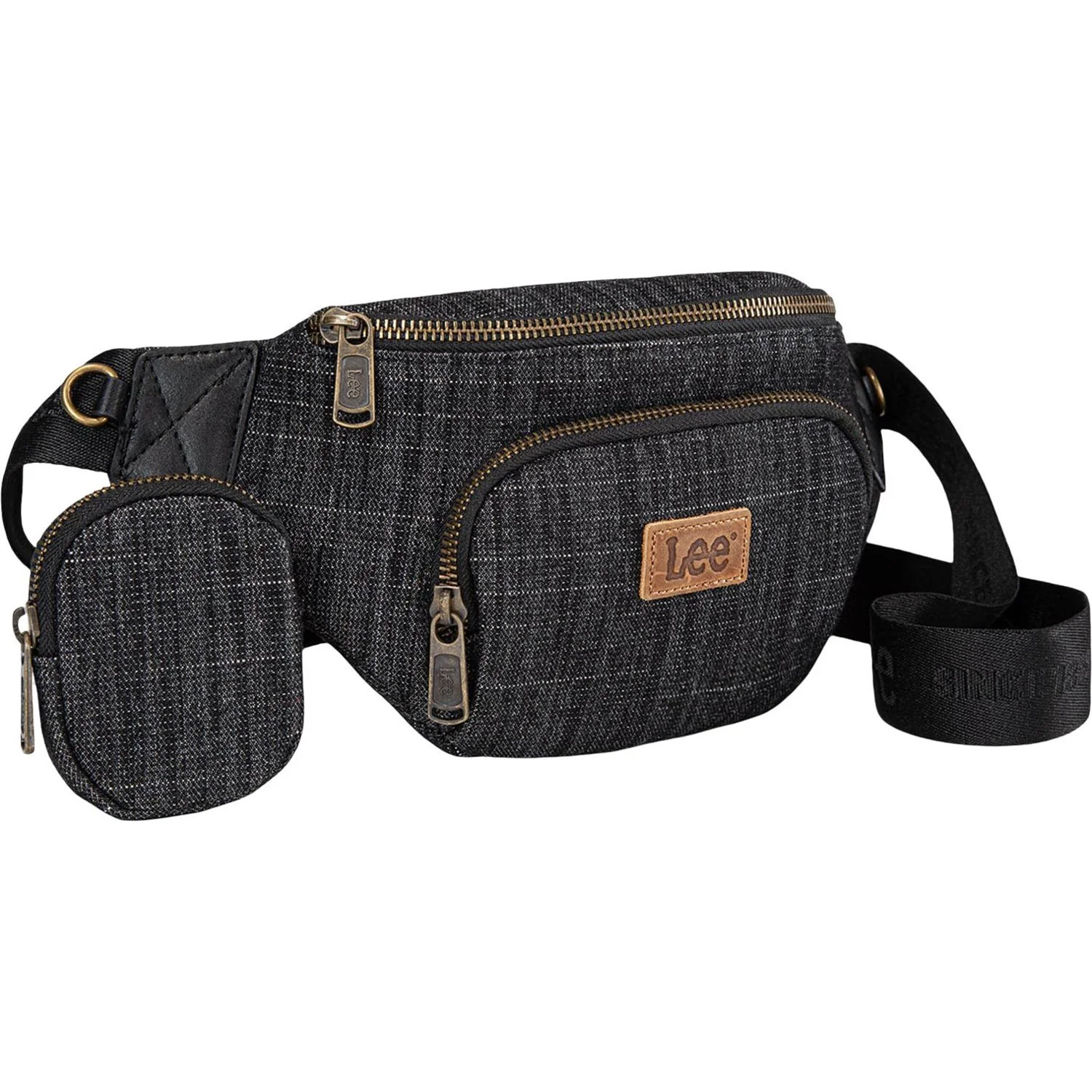 Montana West - Womens Denim Canvas Belt Bag With Mini Pouch
