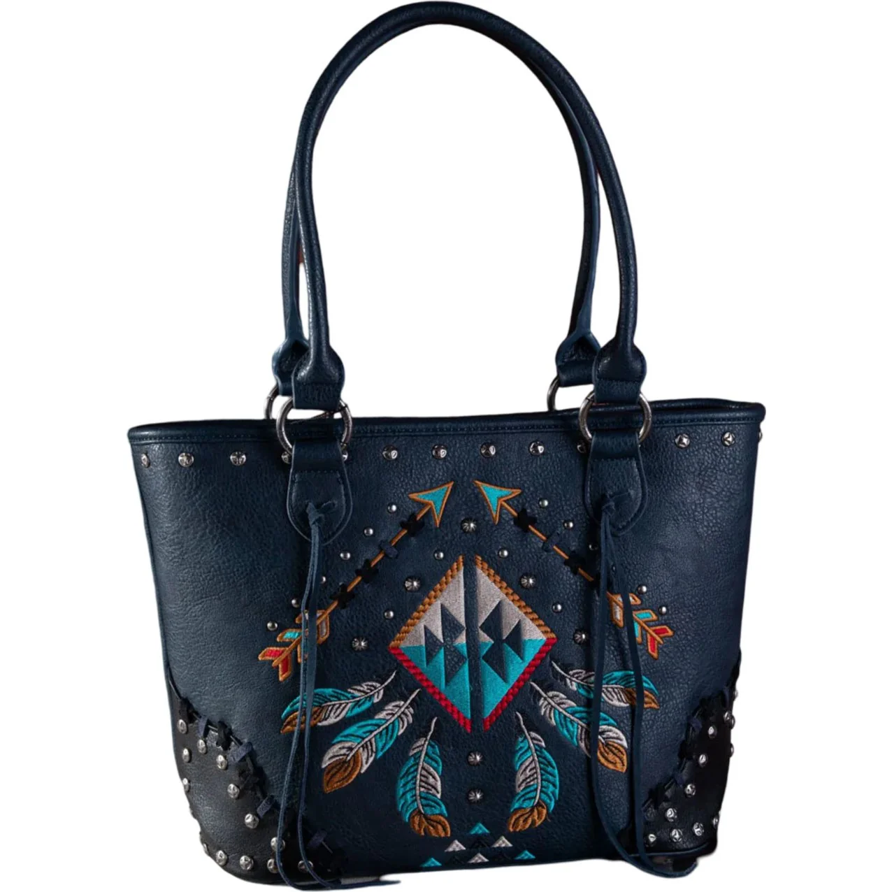 Montana West - Womens Embroidered Arrow Feather Collection Concealed Carry Tote - Image 4