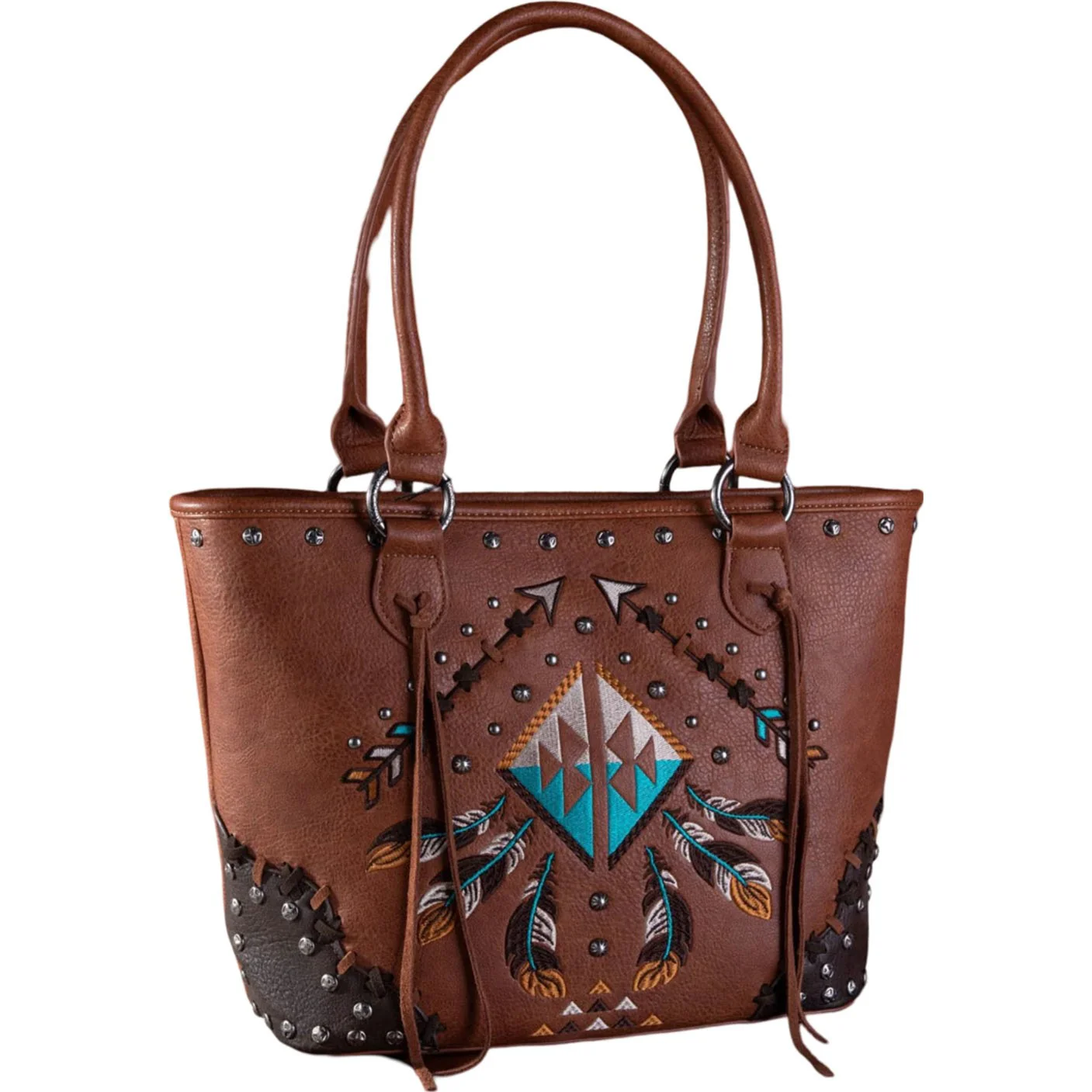 Montana West - Womens Embroidered Arrow Feather Collection Concealed Carry Tote - Image 6
