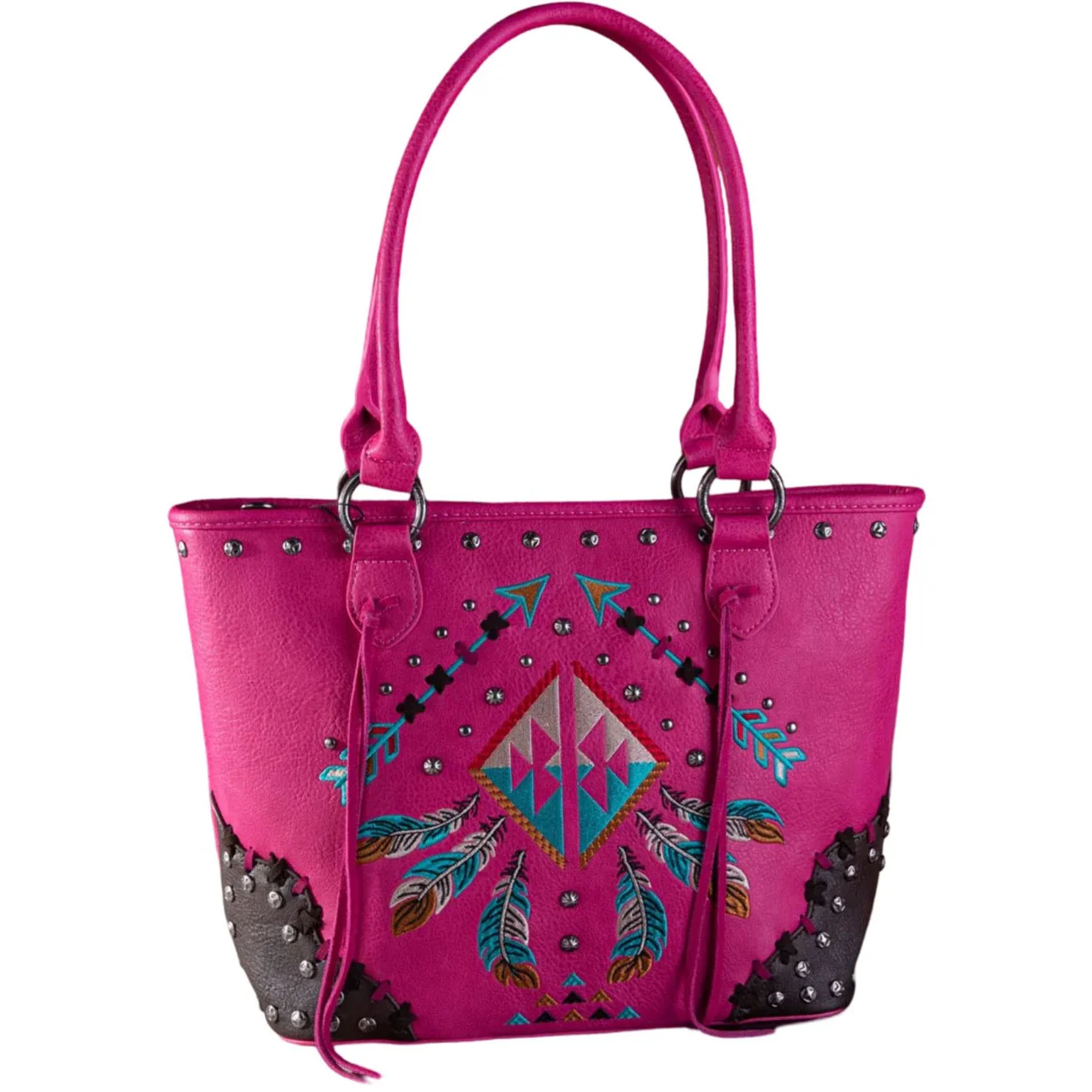 Montana West - Womens Embroidered Arrow Feather Collection Concealed Carry Tote - Image 7