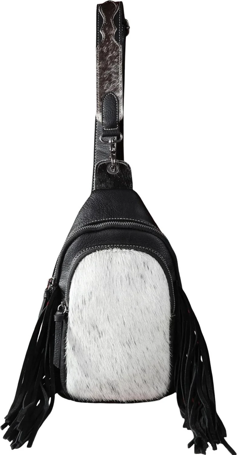 Montana West - Womens Genuine Hair-On Cowhide Fringe Sling Bag - Image 3