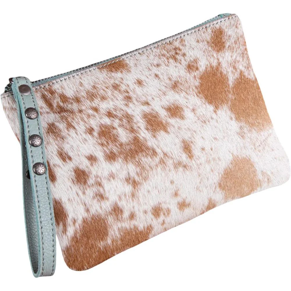Montana West - Womens Hair-On Cowhide Leather Wristlet - Image 2