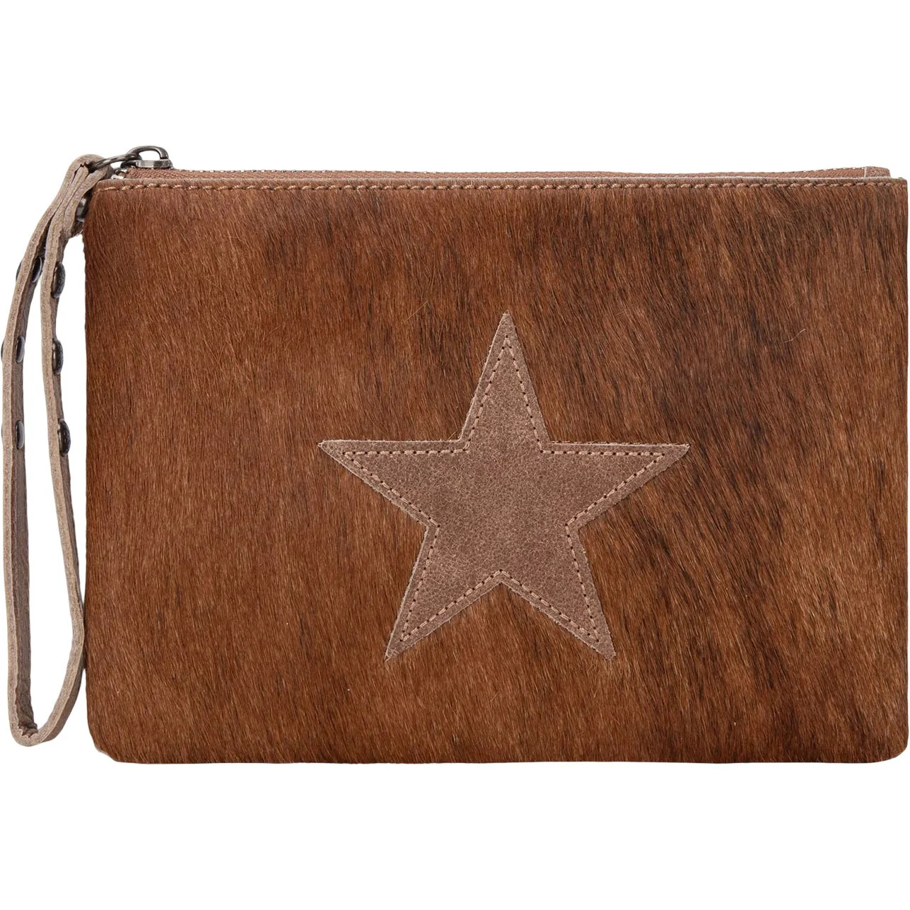 Montana West - Womens Hair-On Cowhide Leather Wristlet - Image 2