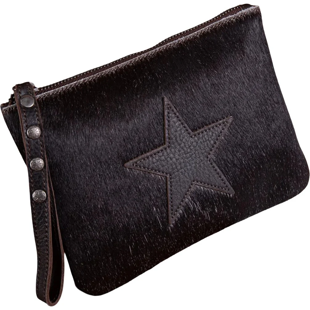 Montana West - Womens Hair-On Cowhide Leather Wristlet - Image 3