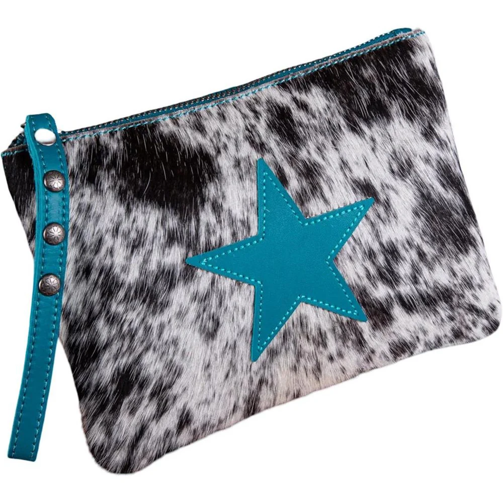 Montana West - Womens Hair-On Cowhide Leather Wristlet - Image 5