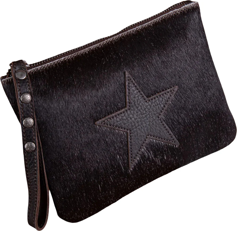 Montana West - Womens Hair-On Cowhide Leather Wristlet - Image 9