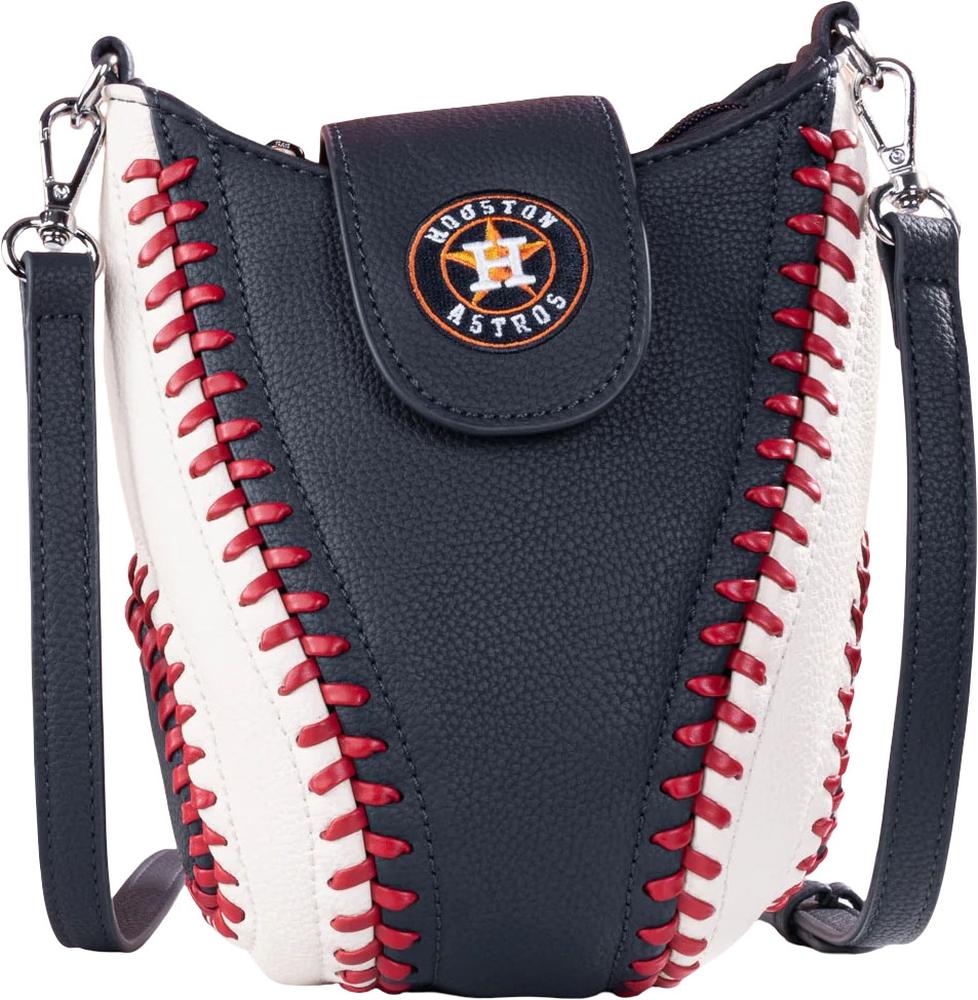 Montana West - Womens Houston Astros Team Baseball Stitch Crossbody Bag - Image 4