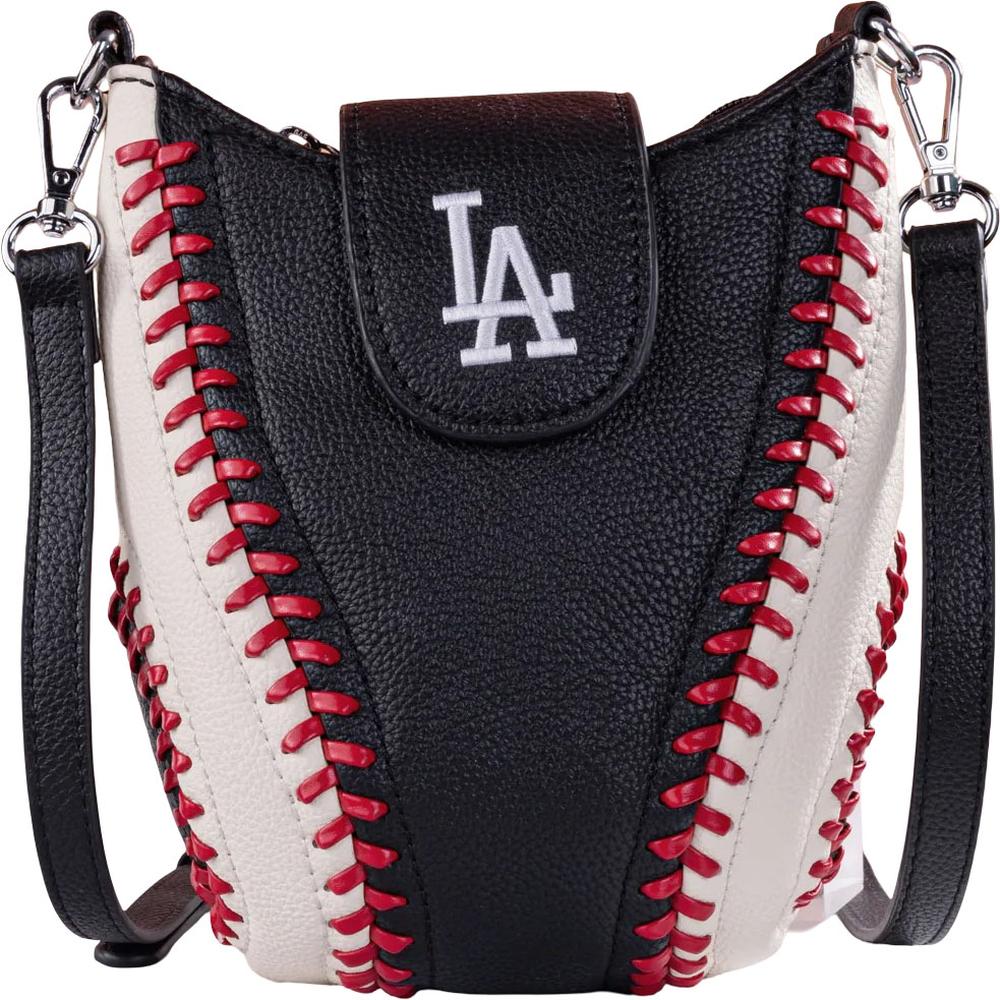 Montana West - Womens Los Angeles Dodgers Team Baseball Stitch Crossbody Bag - Image 8
