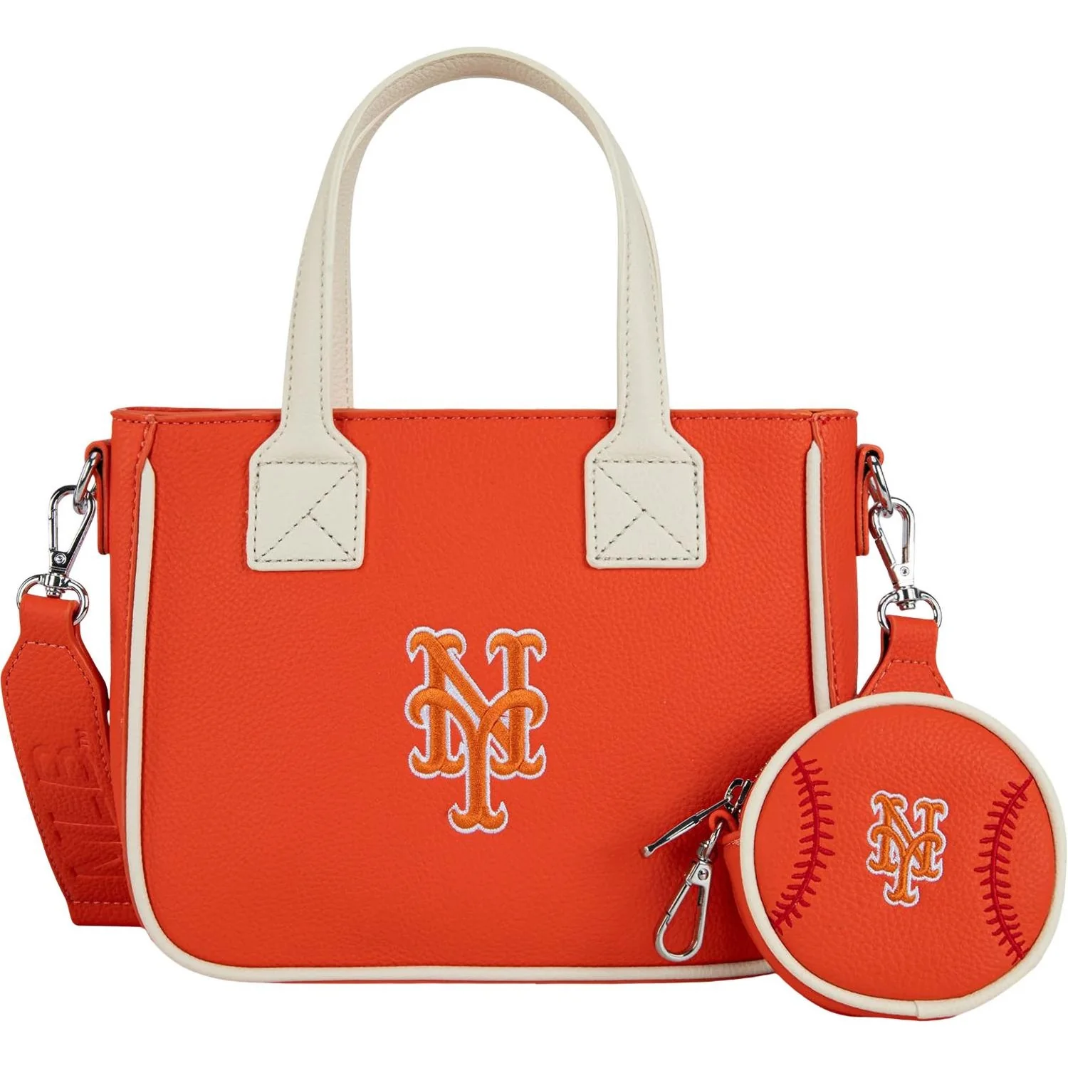 Montana West - Womens New York Mets Team Tote/Crossbody Bag With Baseball Coin Pouch - Image 3