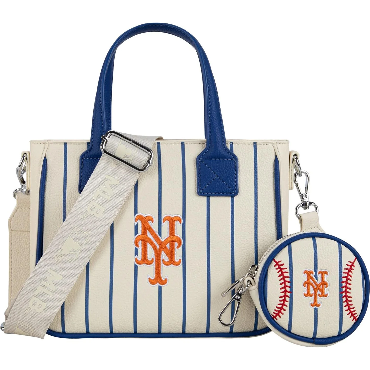 Montana West - Womens New York Mets Team Tote/Crossbody Bag With Baseball Coin Pouch - Image 4