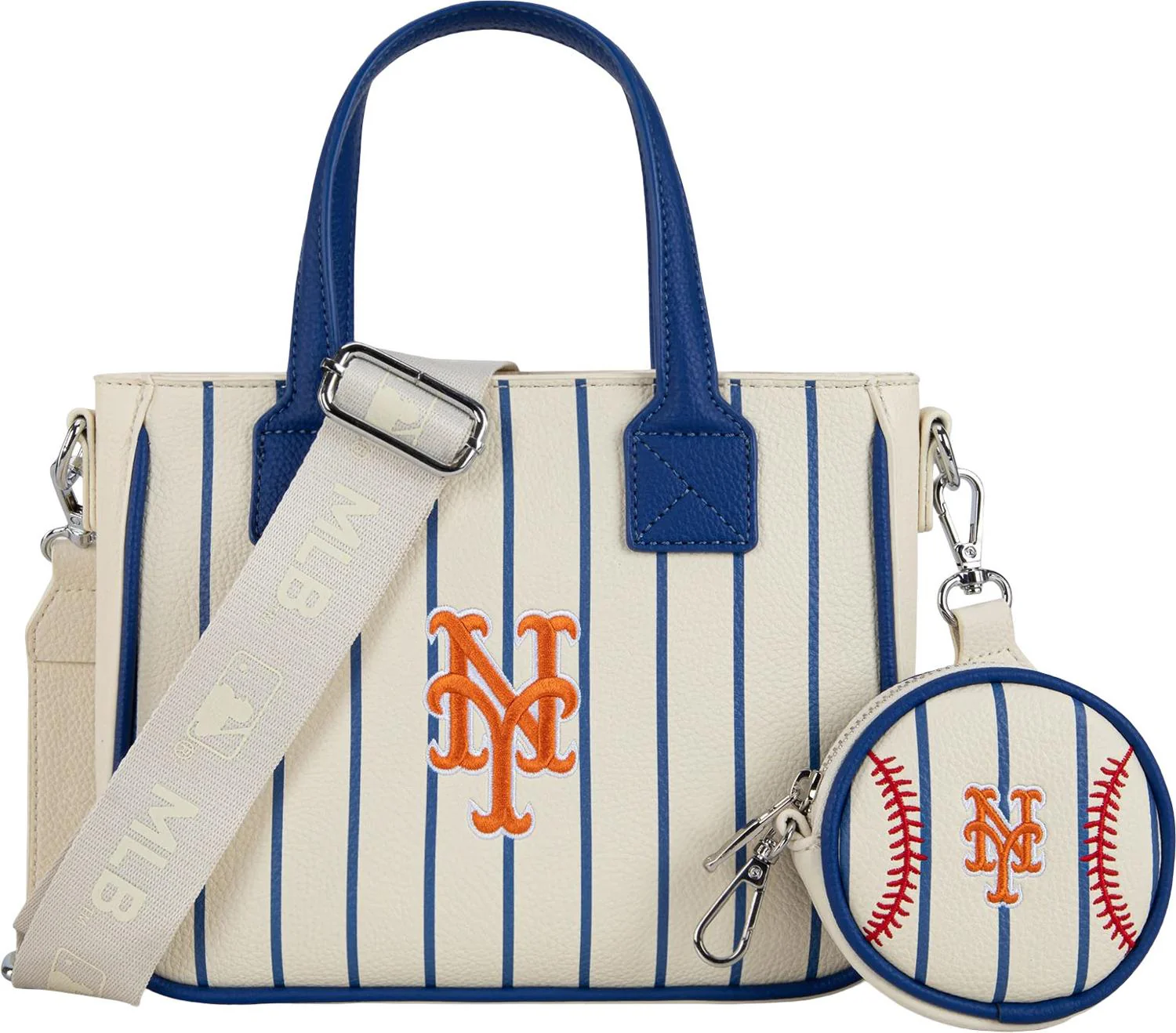 Montana West - Womens New York Mets Team Tote/Crossbody Bag With Baseball Coin Pouch - Image 8