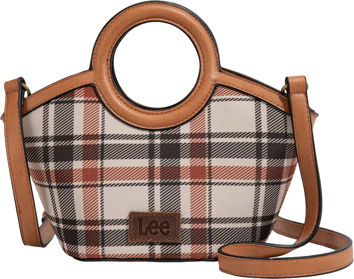 Montana West - Womens Plaid Canvas Top Handle Small Tote/Crossbody Bag - Image 6