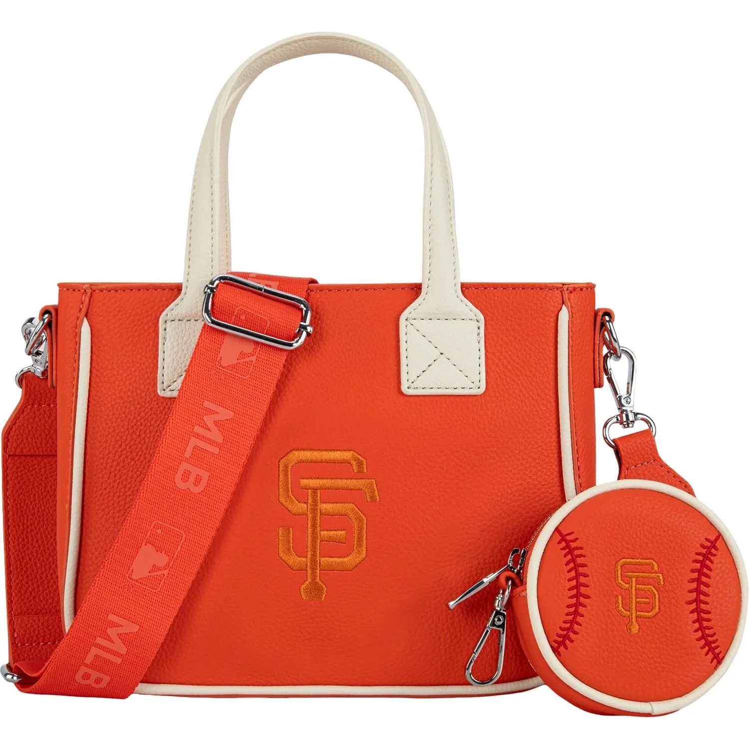 Montana West - Womens San Francisco Giants Team Tote/Crossbody Bag With Baseball Coin Pouch - Image 3