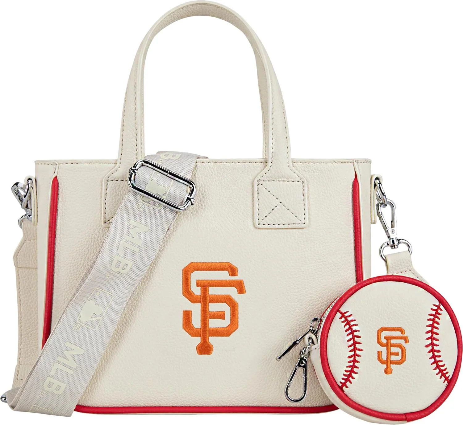 Montana West - Womens San Francisco Giants Team Tote/Crossbody Bag With Baseball Coin Pouch - Image 4