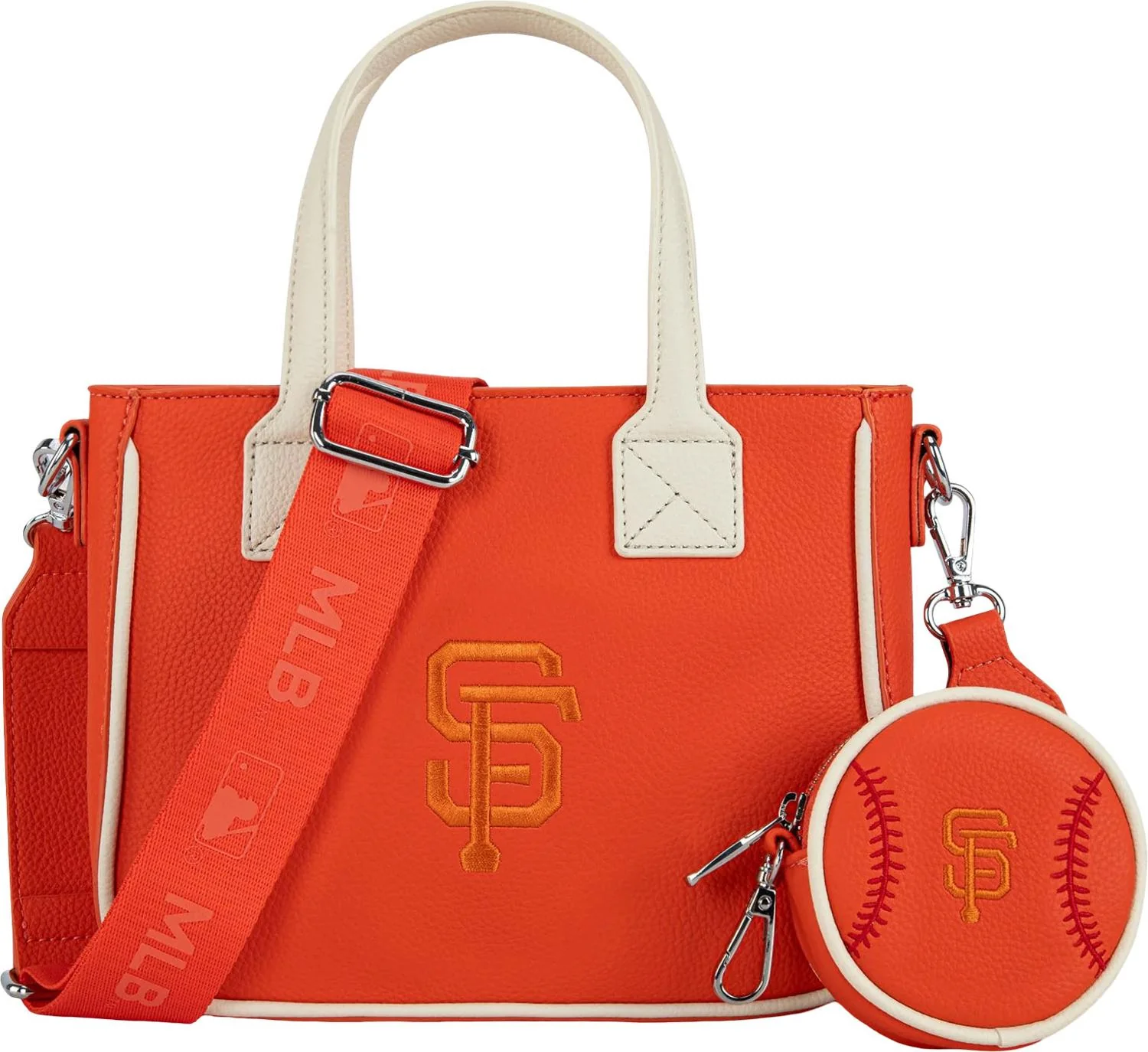 Montana West - Womens San Francisco Giants Team Tote/Crossbody Bag With Baseball Coin Pouch - Image 6