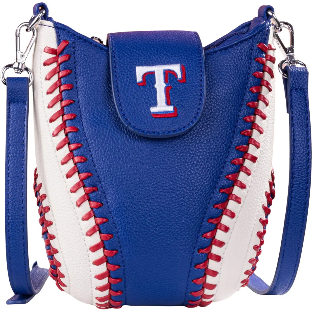 Montana West - Womens Texas Rangers Team Baseball Stitch Crossbody Bag - Image 2