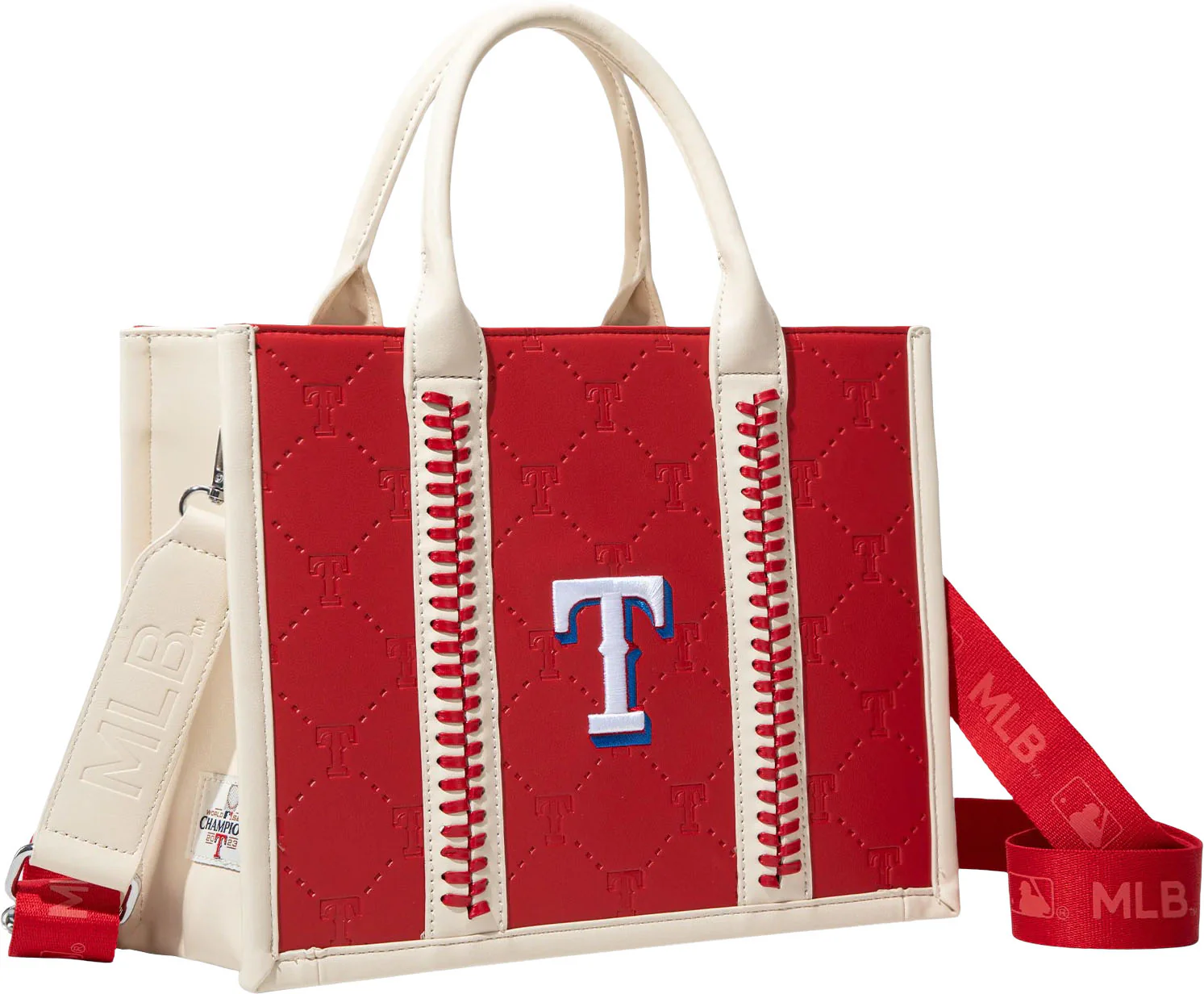Montana West - Womens Texas Rangers Team Whipstitch Tote/Crossbody Bag - Image 10