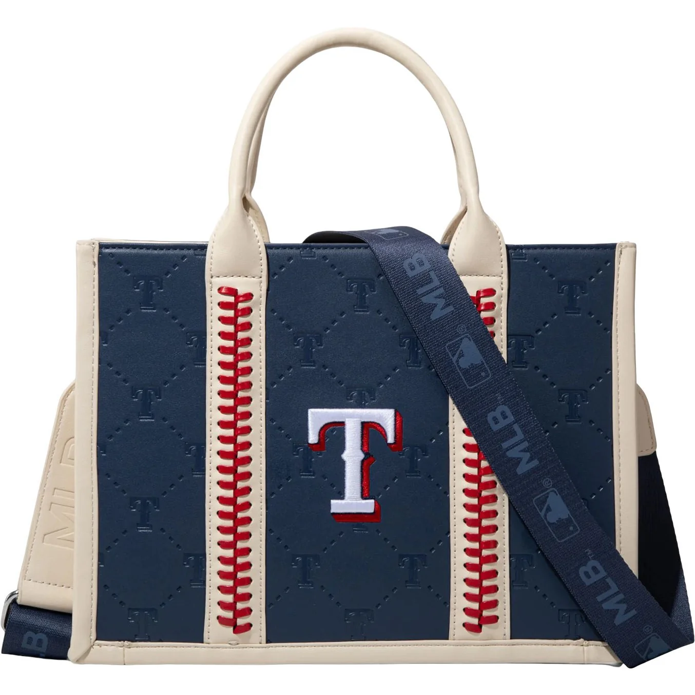 Montana West - Womens Texas Rangers Team Whipstitch Tote/Crossbody Bag - Image 2