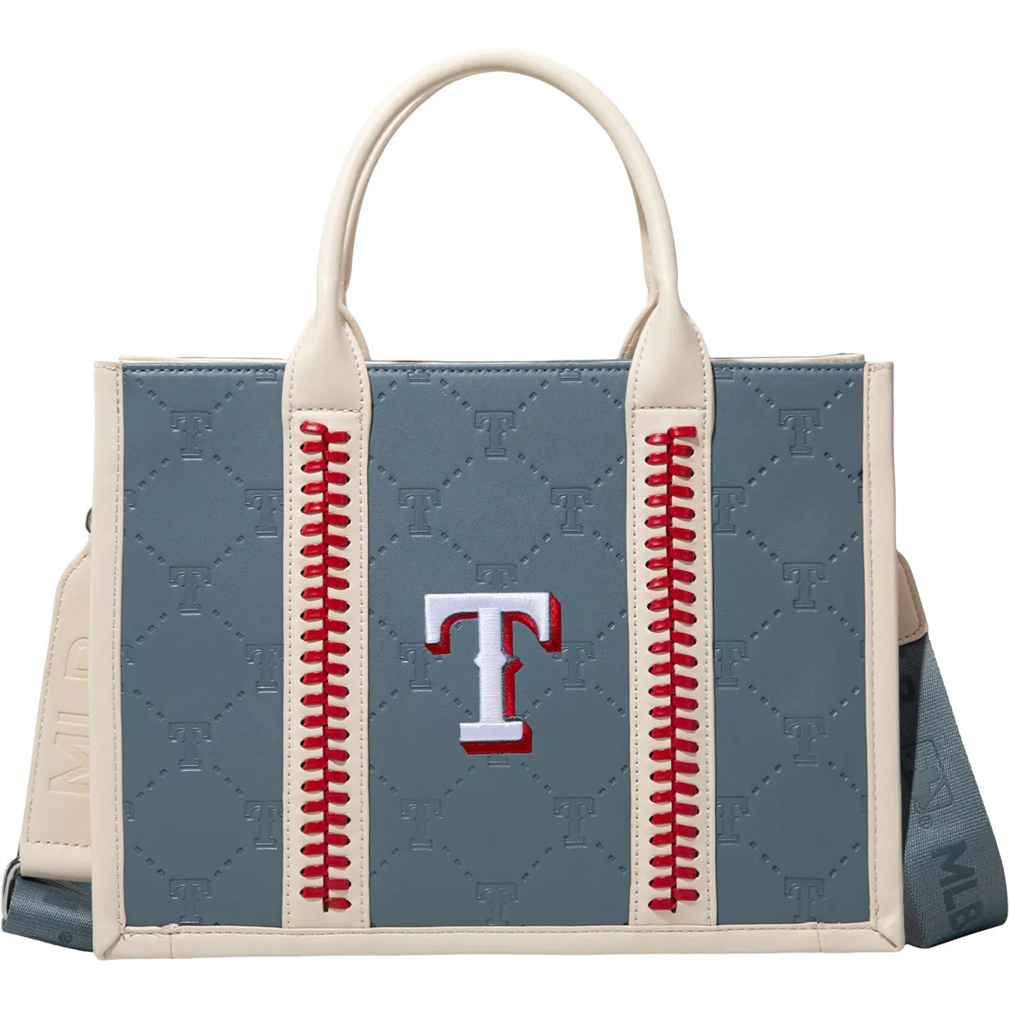 Montana West - Womens Texas Rangers Team Whipstitch Tote/Crossbody Bag - Image 4