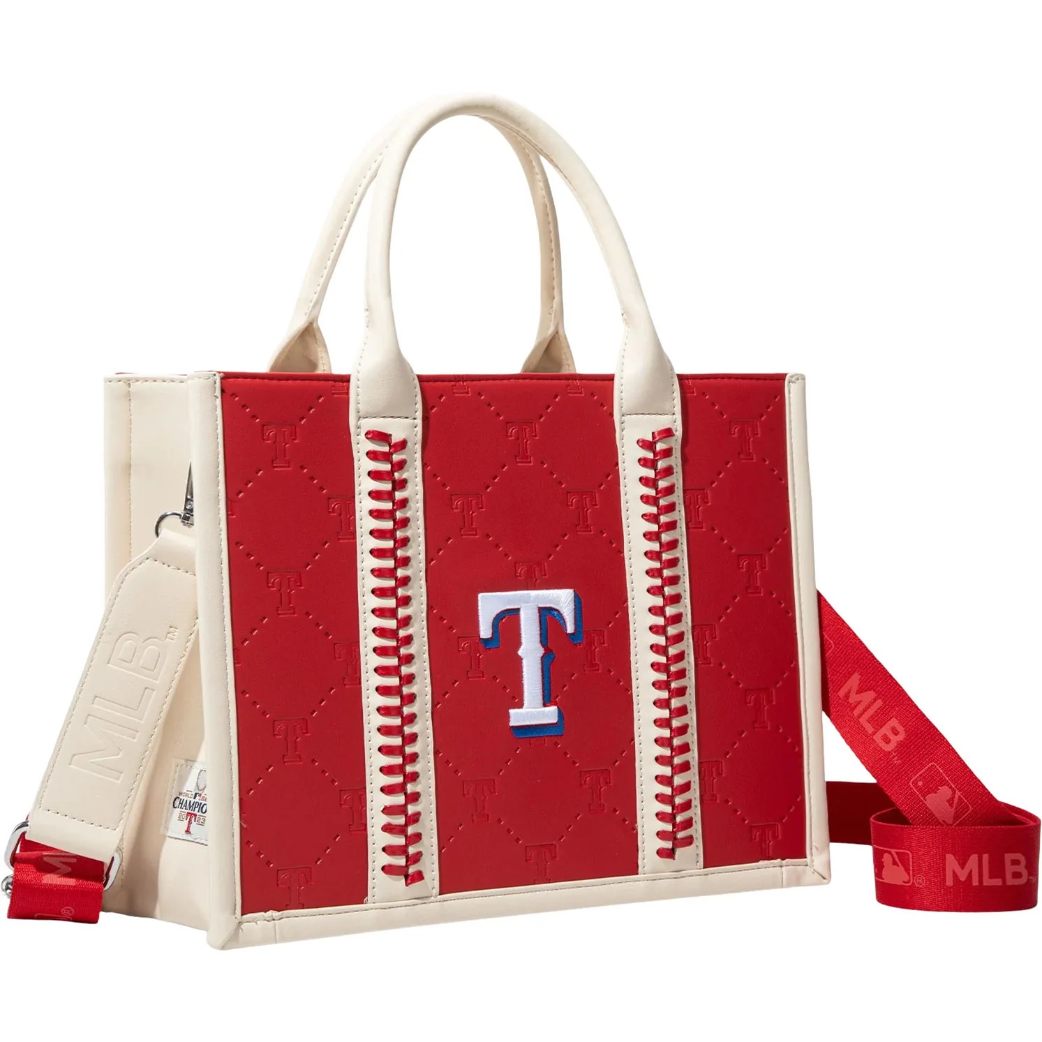 Montana West - Womens Texas Rangers Team Whipstitch Tote/Crossbody Bag - Image 5