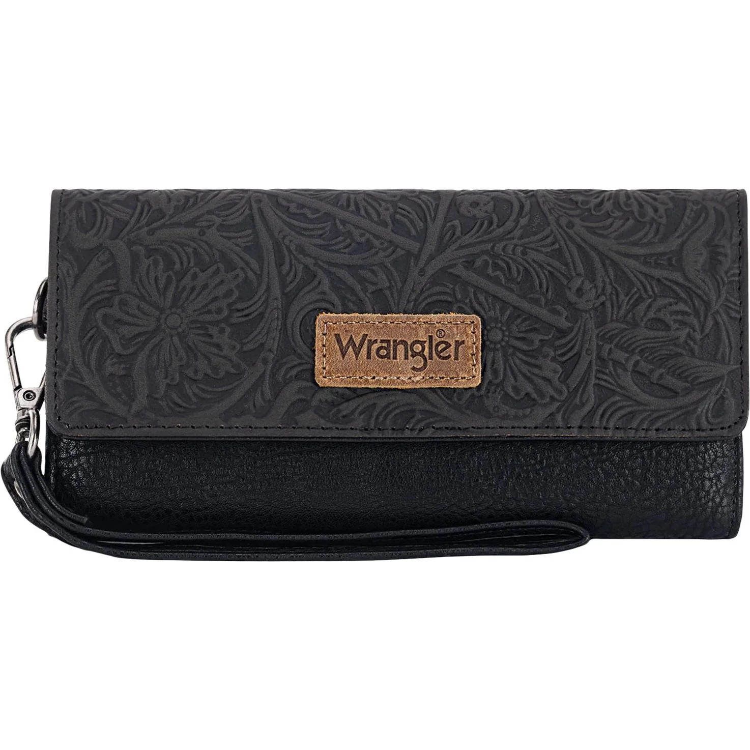 Montana West - Womens Western Floral Tooled Tri-Fold Rfid Wallet/Wristlet - Image 2