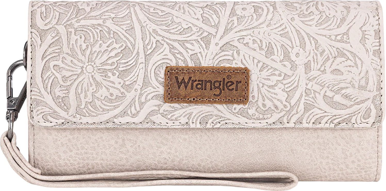 Montana West - Womens Western Floral Tooled Tri-Fold Rfid Wallet/Wristlet - Image 8