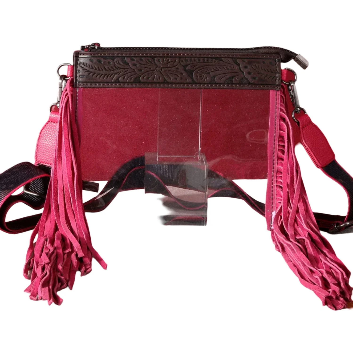 Montana West - Womens Western Fringe Stadium Clear Crossbody Bag - Image 3