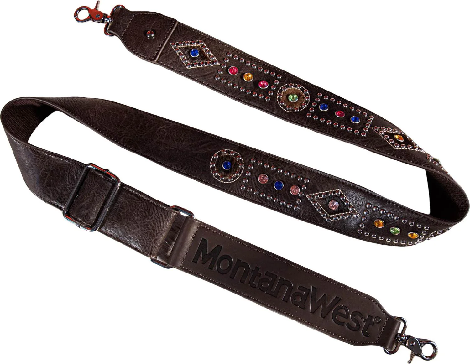 Montana West - Womens Western Guitar Style Crystal Studs Crossbody Strap - Image 2