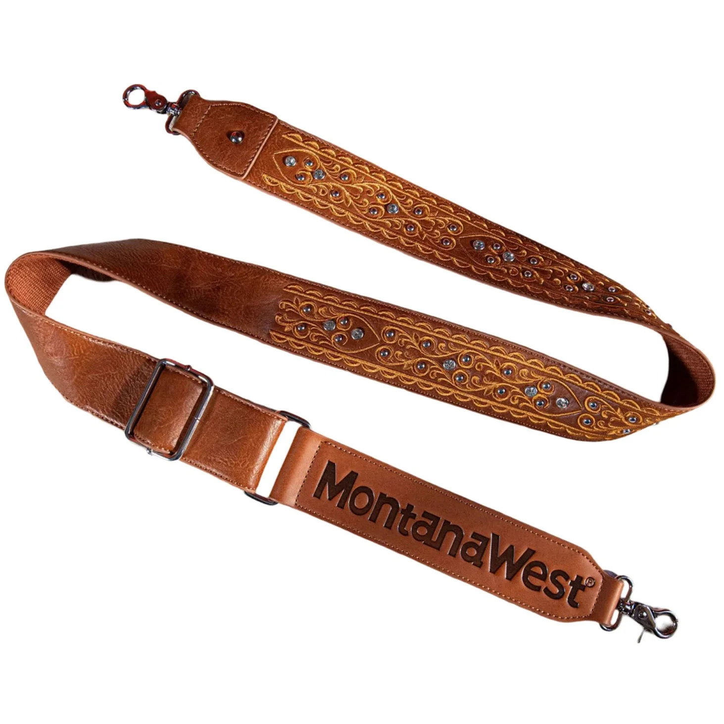 Montana West - Womens Western Guitar Style Embroidered Crossbody Strap