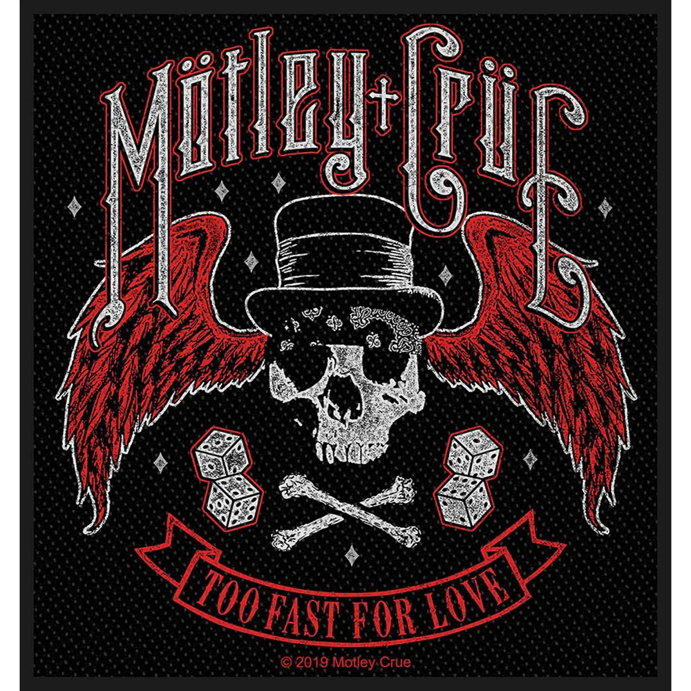 Motley Crue - Unisex Too Fast For Love Standard Patch - Image 2