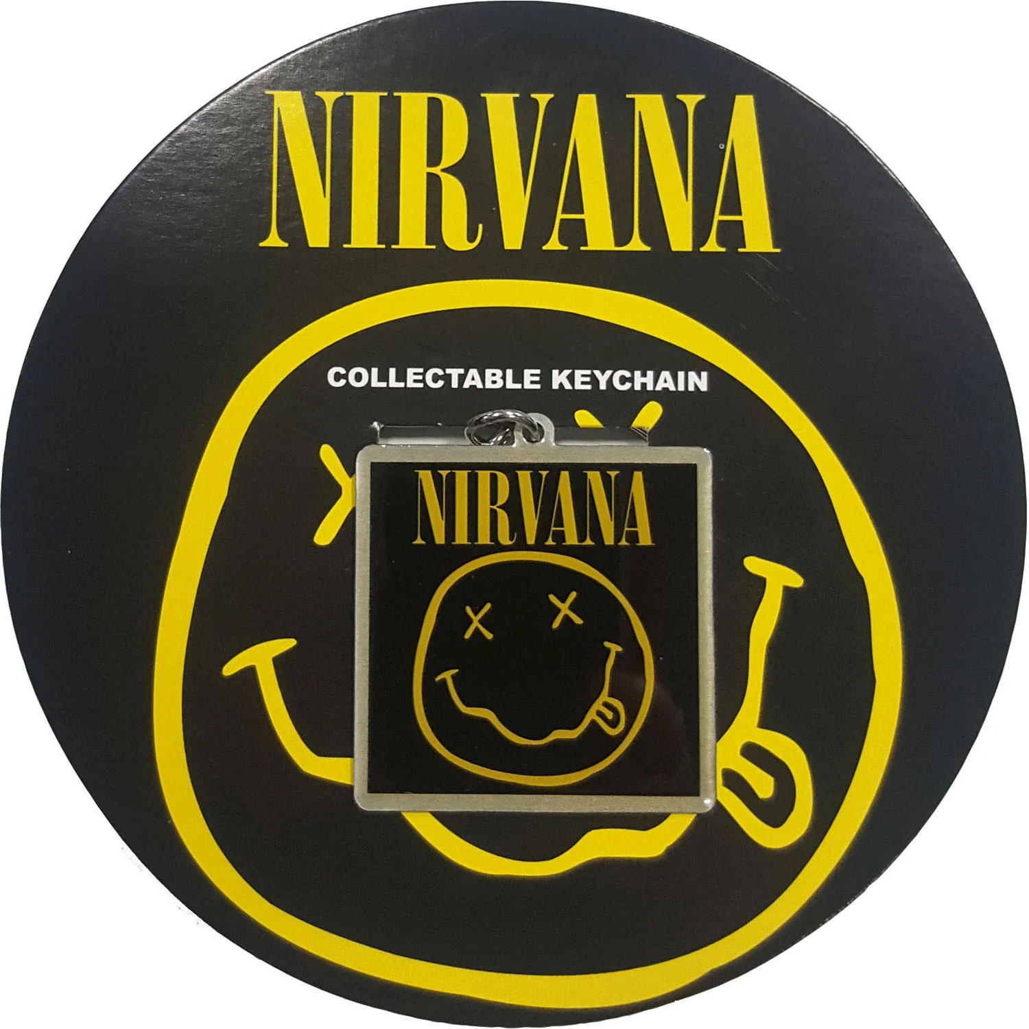 Nirvana - Unisex Smiley Keychain - Image 2