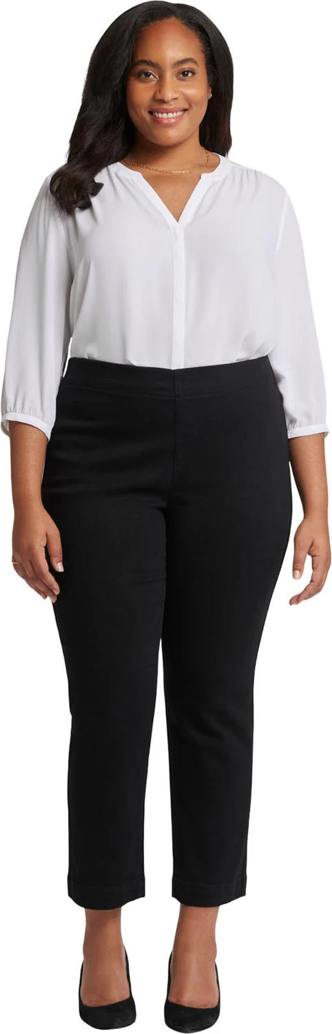 NYDJ - Womens Bailey Relaxed Straight Ankle Pull-On Jeans - Image 3