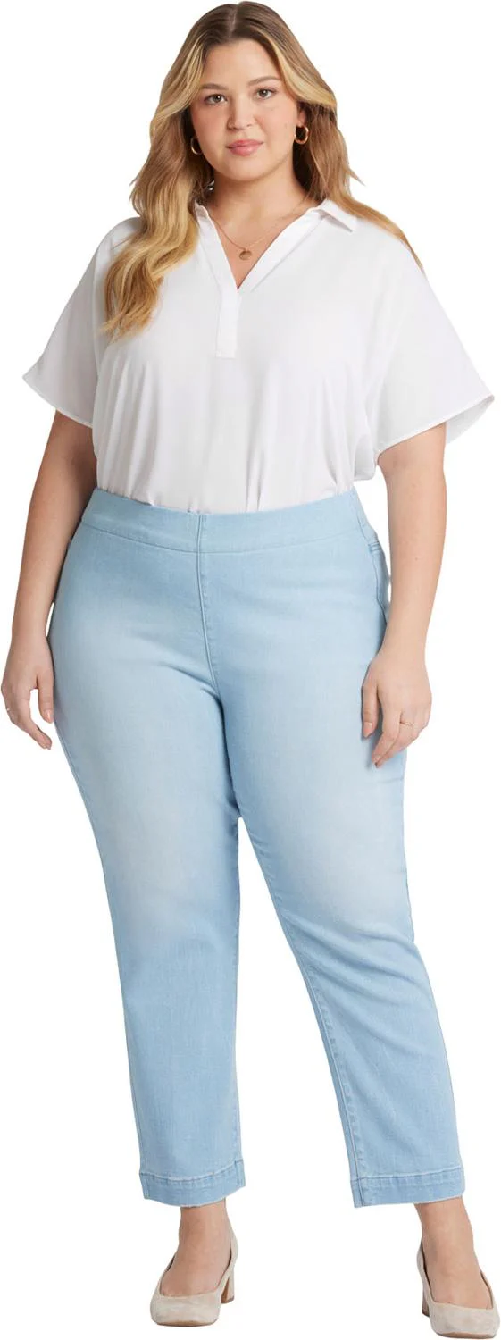 NYDJ - Womens Bailey Relaxed Straight Ankle Pull-On Jeans - Image 4