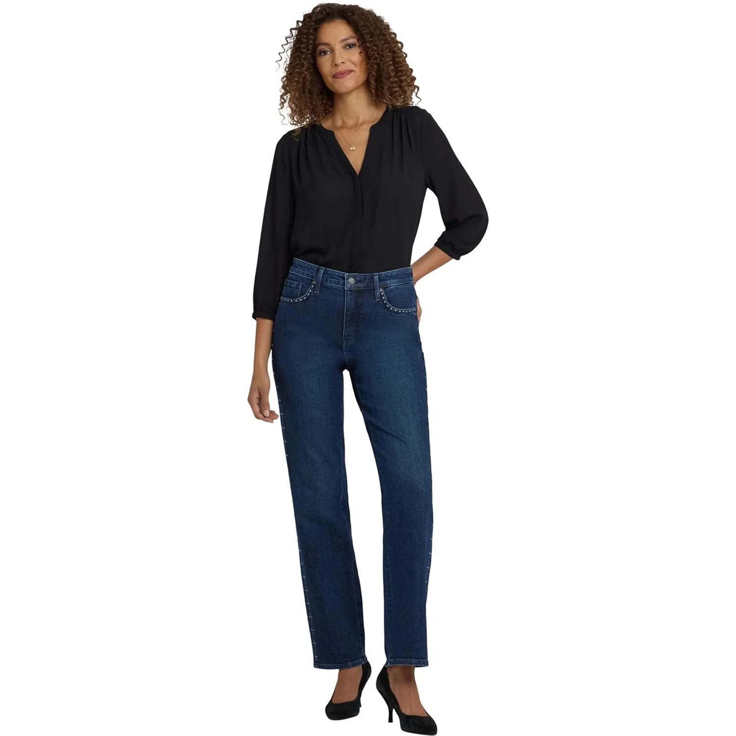 NYDJ - Womens Brooke Loose Straight Jeans - Image 2