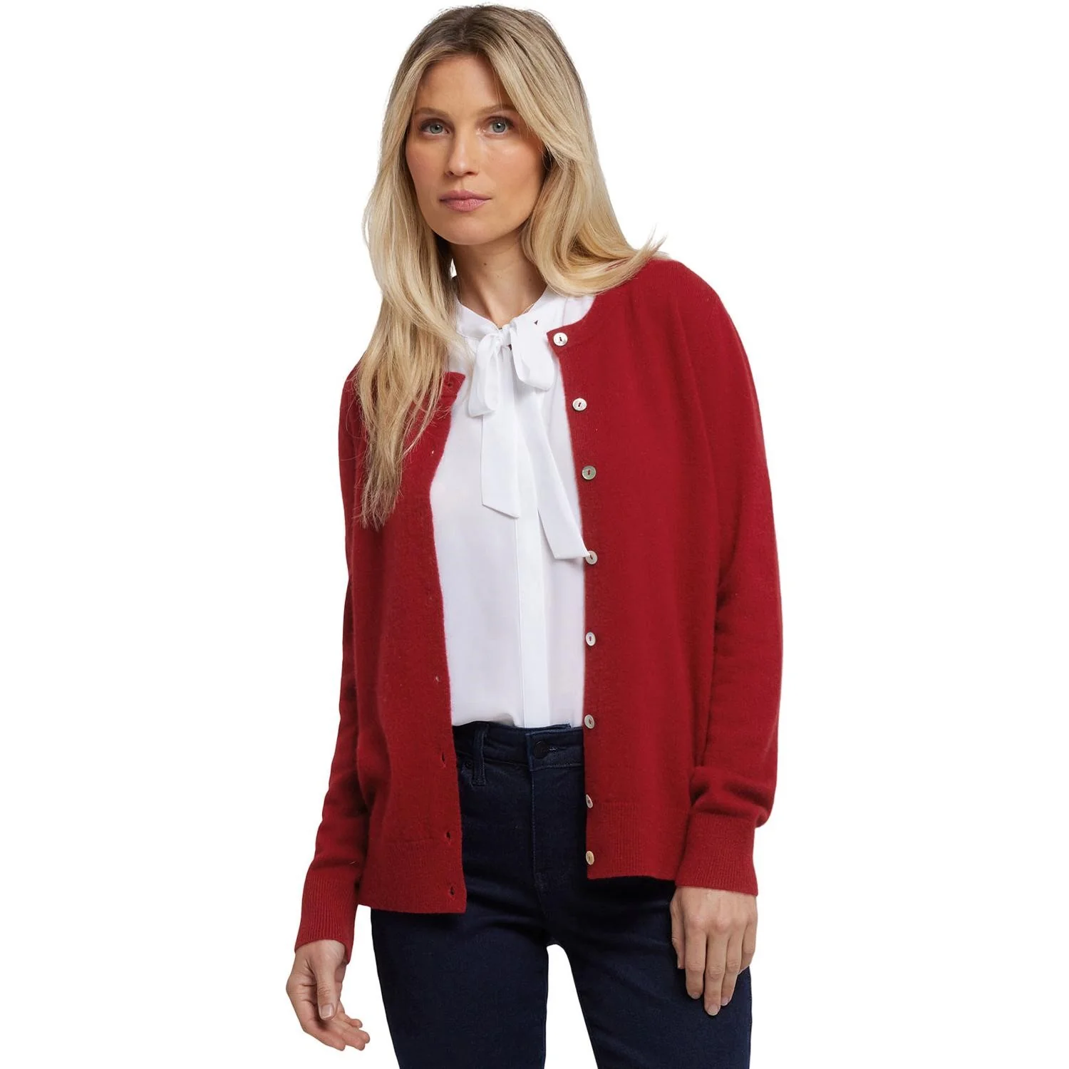 NYDJ - Womens Cashmere Crewneck Cardigan