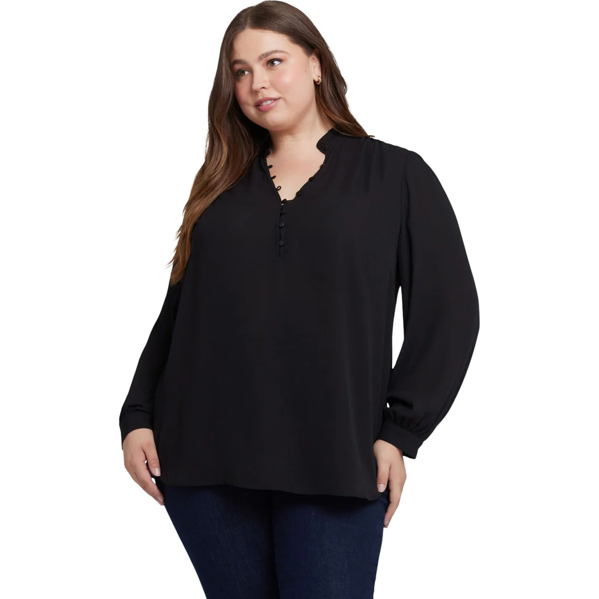 NYDJ - Womens Hannah Blouse In Plus Size