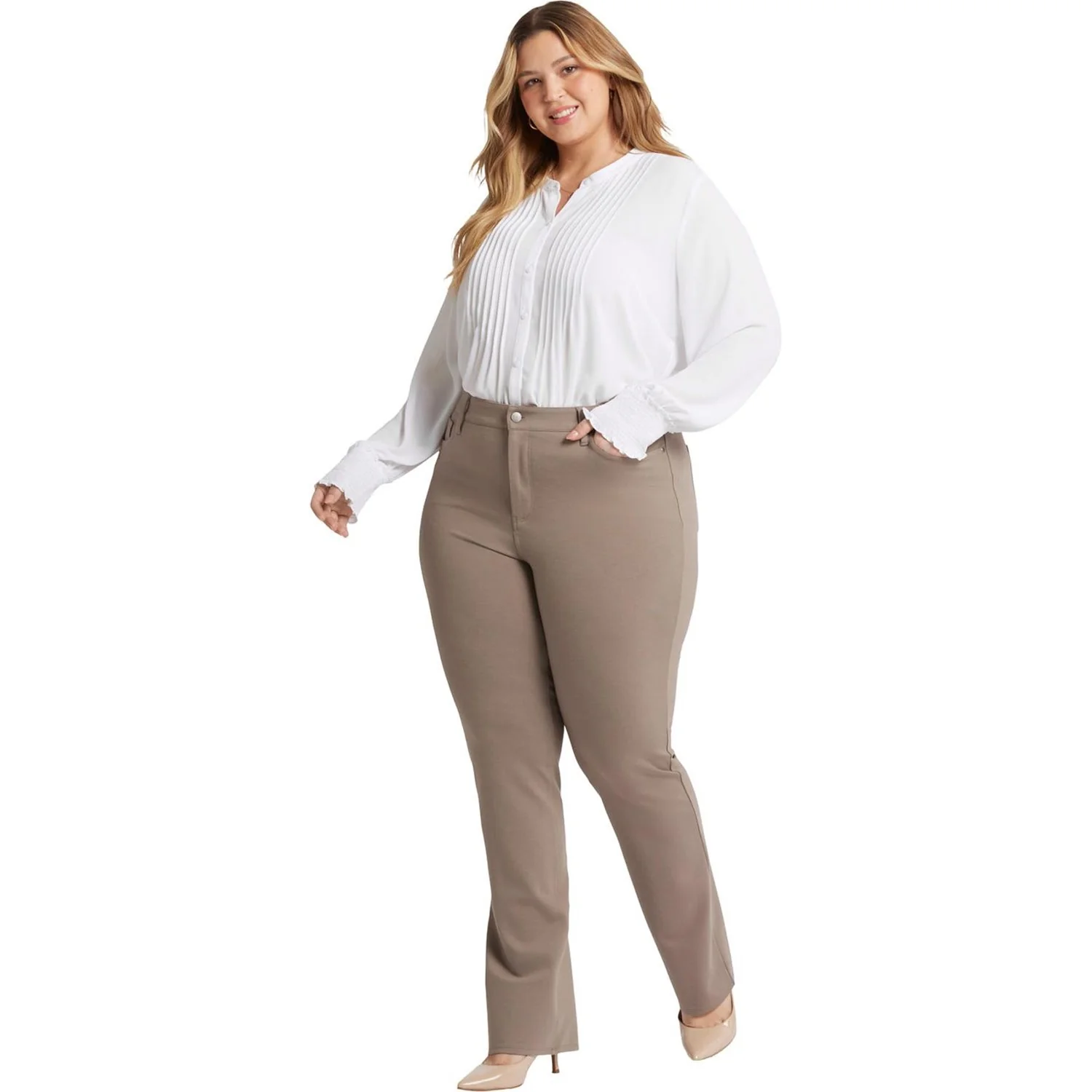 NYDJ - Womens Marilyn Straight Pants In Plus Size - Image 3