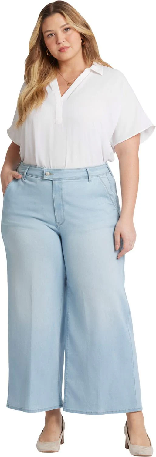 NYDJ - Womens Mona Wide Leg Trouser Ankle Jeans In Plus Size - Image 2