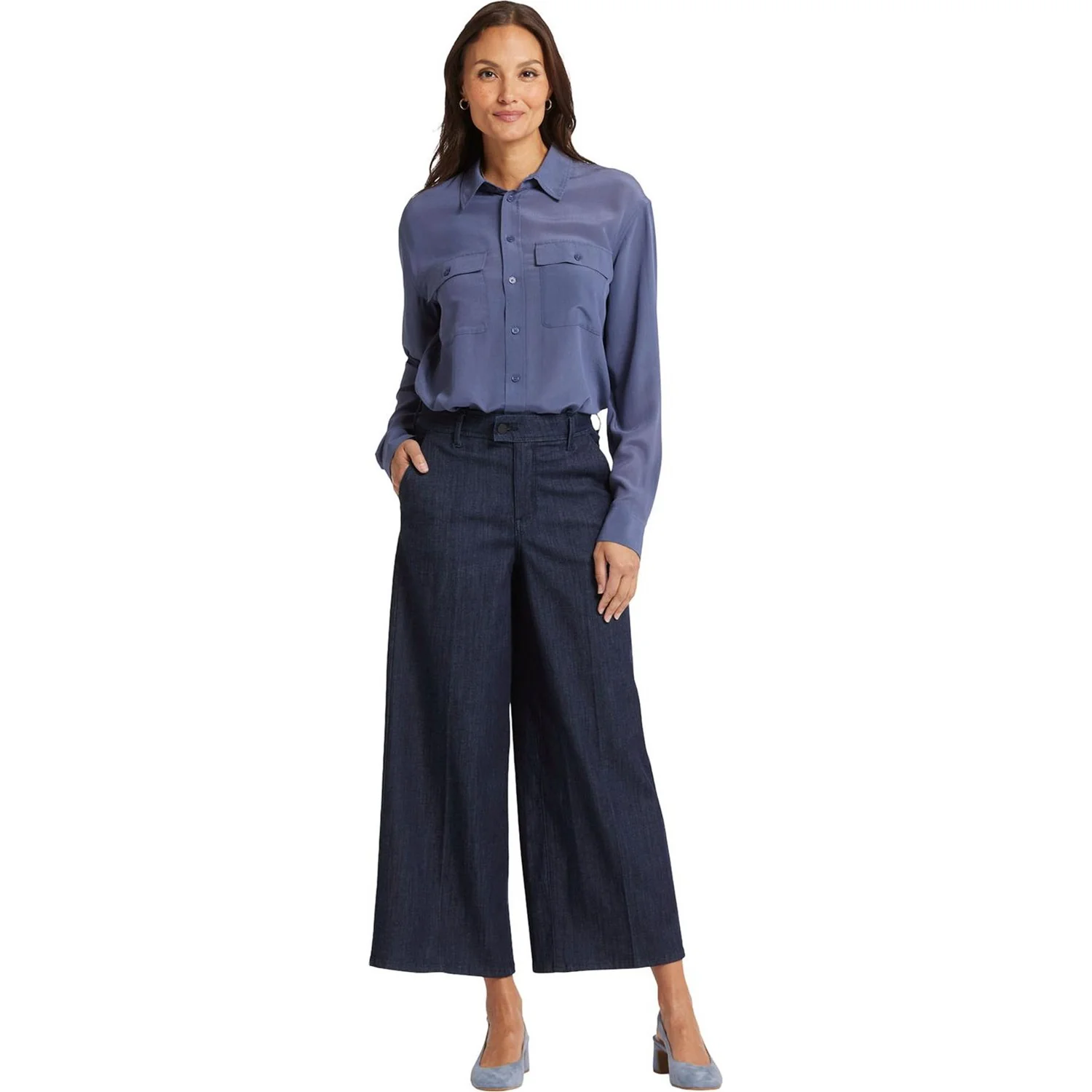 NYDJ - Womens Mona Wide Leg Trouser Ankle Jeans - Image 2